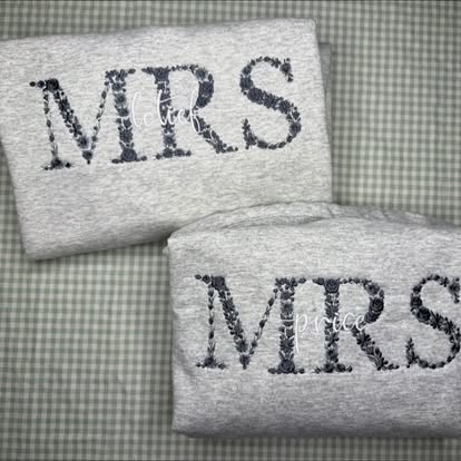 Custom Bridal Crewneck/Mockeneck | Future Mrs. , Floral Mrs, Bride