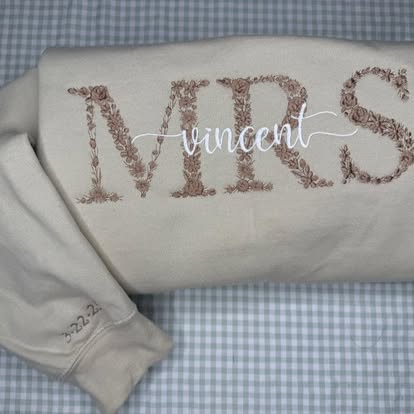 Custom Bridal Crewneck/Mockeneck | Future Mrs. , Floral Mrs, Bride