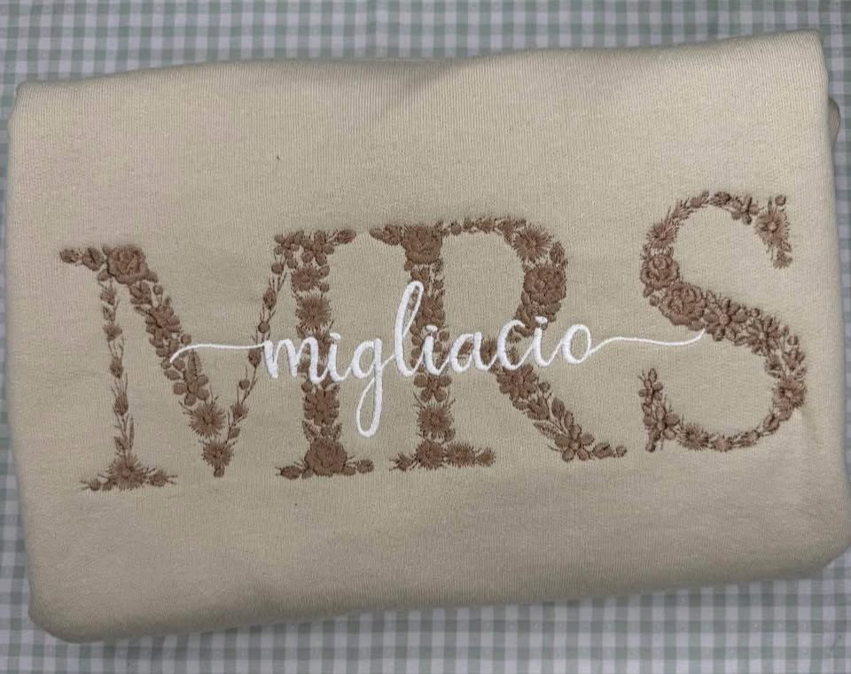 Custom Bridal Crewneck/Mockeneck | Future Mrs. , Floral Mrs, Bride