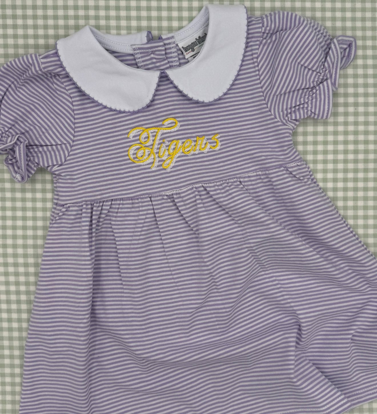 Collared Striped Dress| Flutter Sleeve Striped Dress
