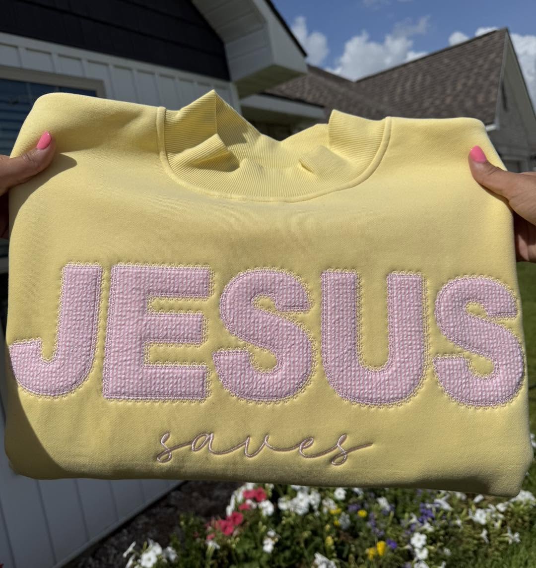 Jesus Saves Mockneck/ Crewneck