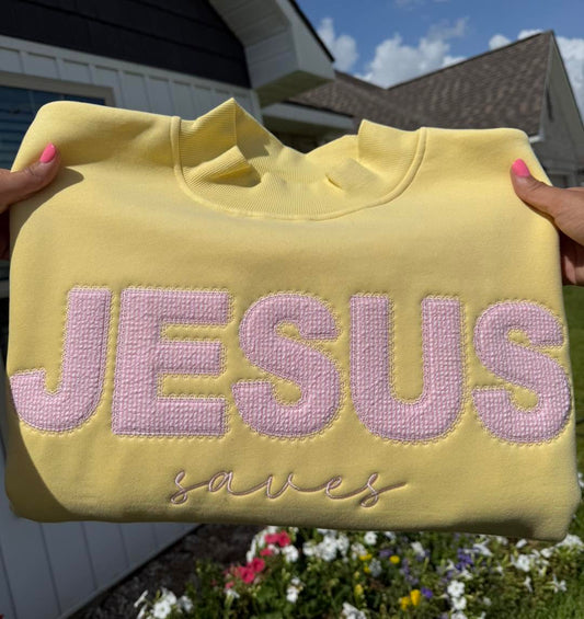 Jesus Saves Mockneck/ Crewneck