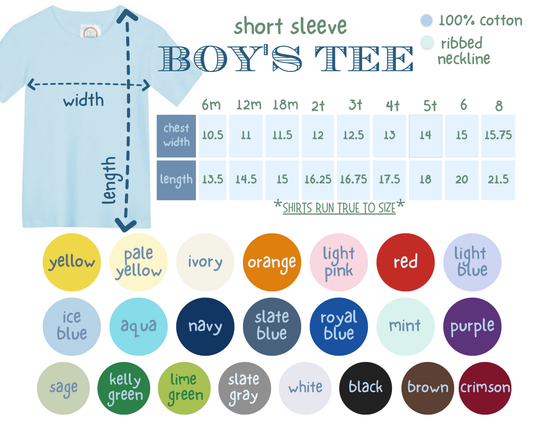boys short sleeved tees