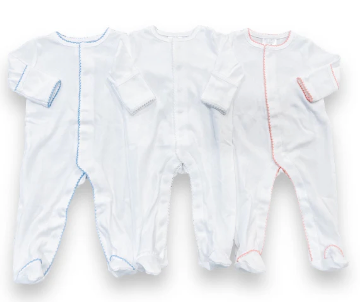 Picot trim footies