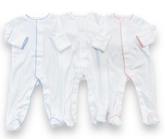 Picot trim footies