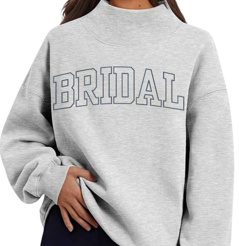 Custom Bridal Crewneck/Mockeneck | Future Mrs. , Floral Mrs, Bride