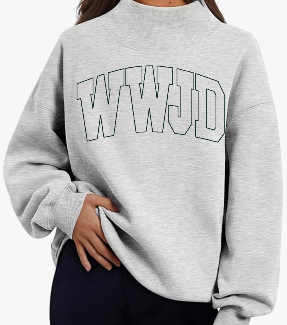 WWJD Mockneck Sweatshirt
